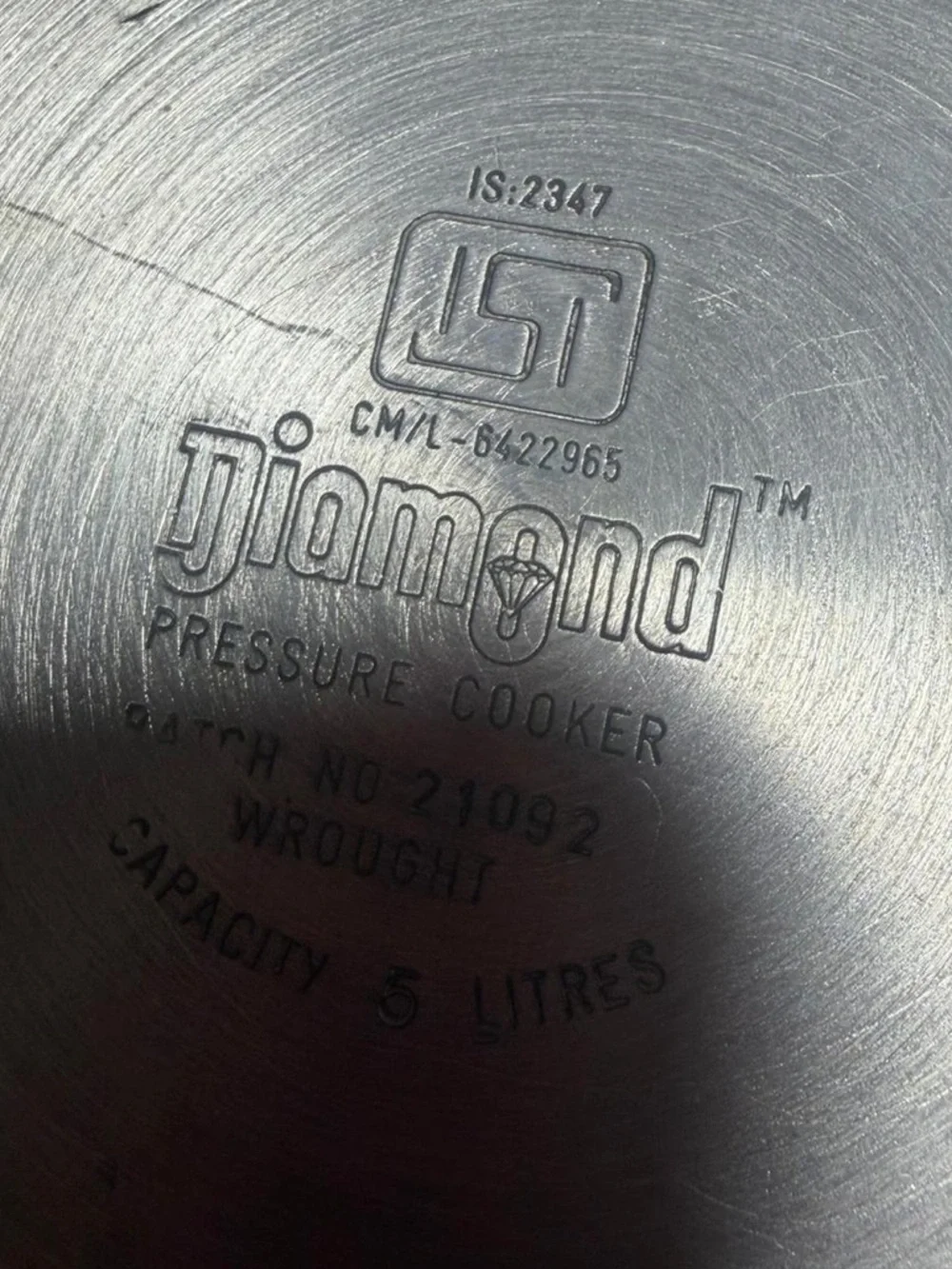 Diamond 5L Aluminum Pressure Cooker